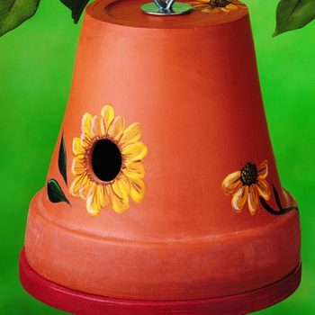 Clay Pot DIY Birdhouse
