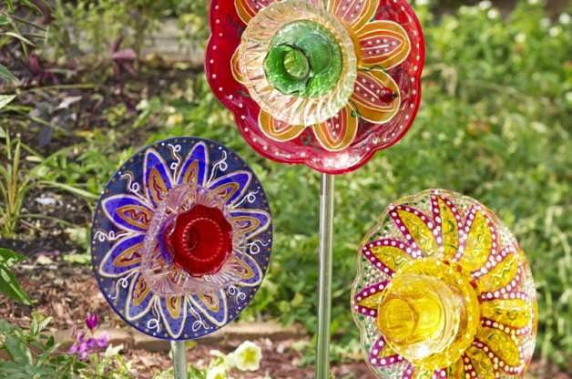 DIY Glass Garden Flowers