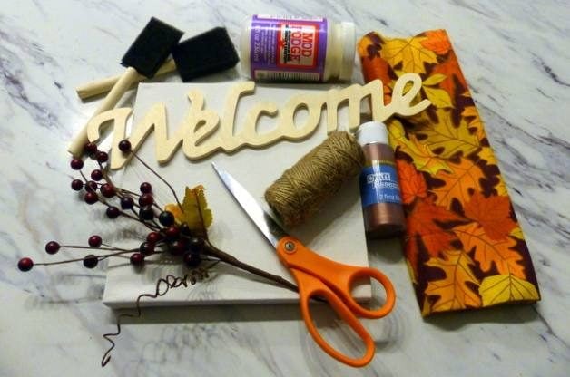 Welcome Sign Fall Craft Materials
