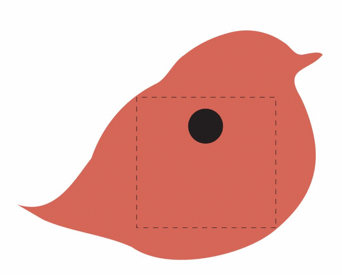 bird-shaped birdhouse template