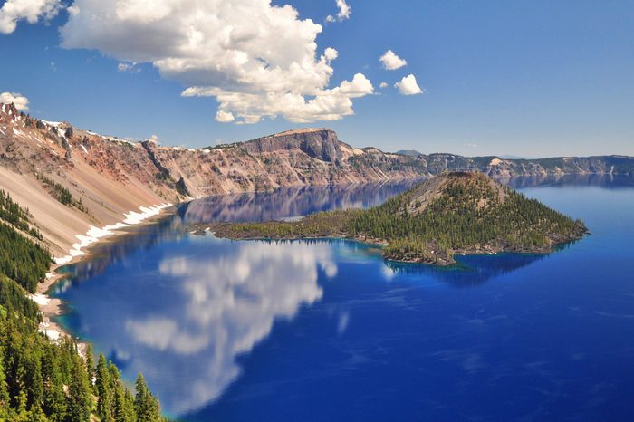 Landscape with Crater Lake National Park