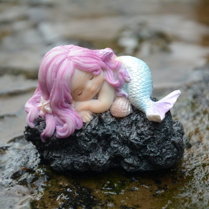 fairy garden mermaid statue