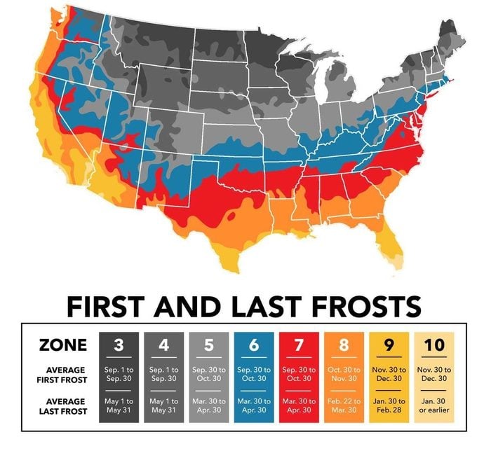 Frost zone map