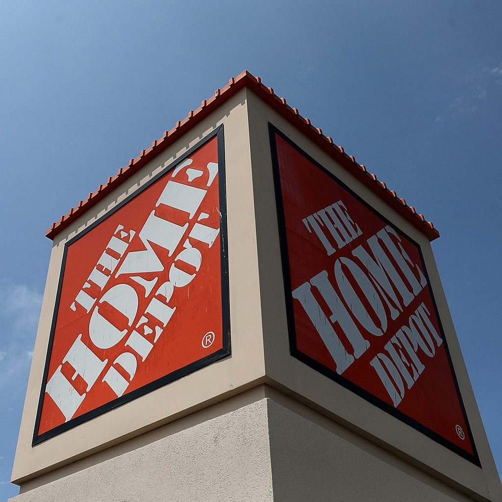 EL CERRITO, CA - AUGUST 14: A sign is posted in front of a Home Depot store on August 14, 2018 in El Cerrito, California. Home Depot reported second quarter earnings that surpassed analyst expectations with net income of $3.5 billion, or $3.05 per share, compared to $2.7 billion, or $2.25 per share, one year ago. (Photo by Justin Sullivan/Getty Images)