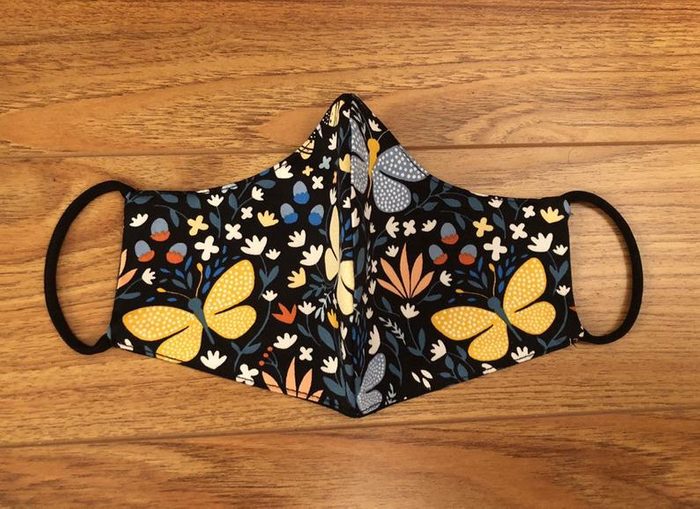 reversible butterfly face mask