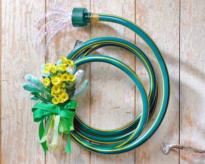 garden hose wreath