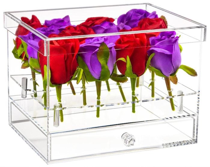 acrylic flower display case