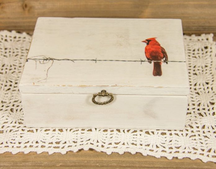 cardinal keepsake box