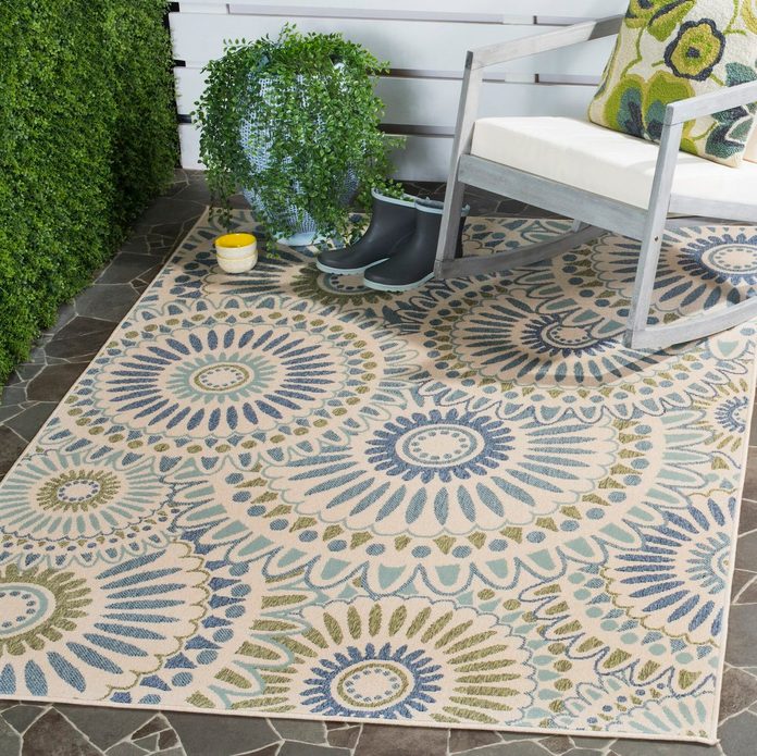 outdoor Blue+rug