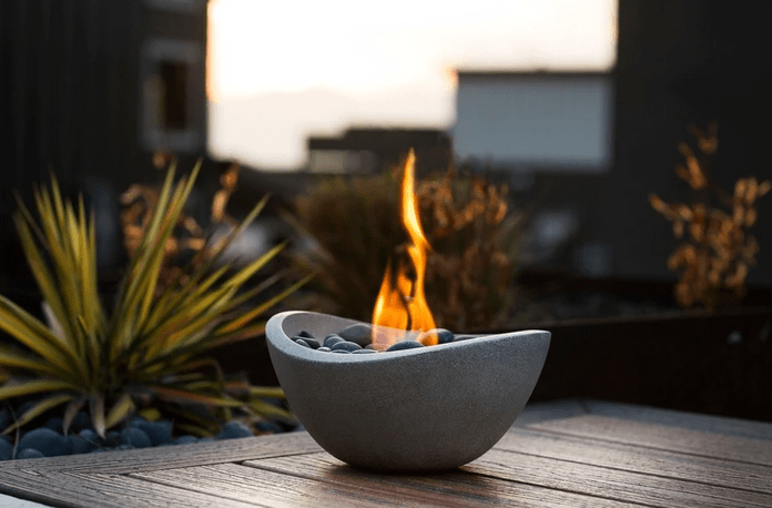 wave tabletop fire bowl
