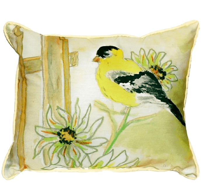 goldfinch throw pillow