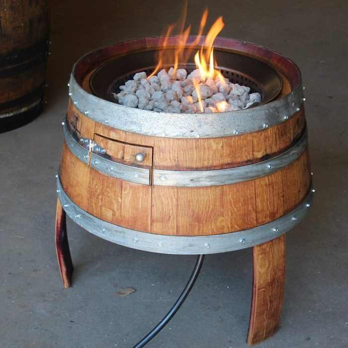wine barrel fire pit