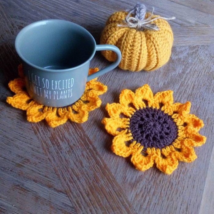 sunflower coasters