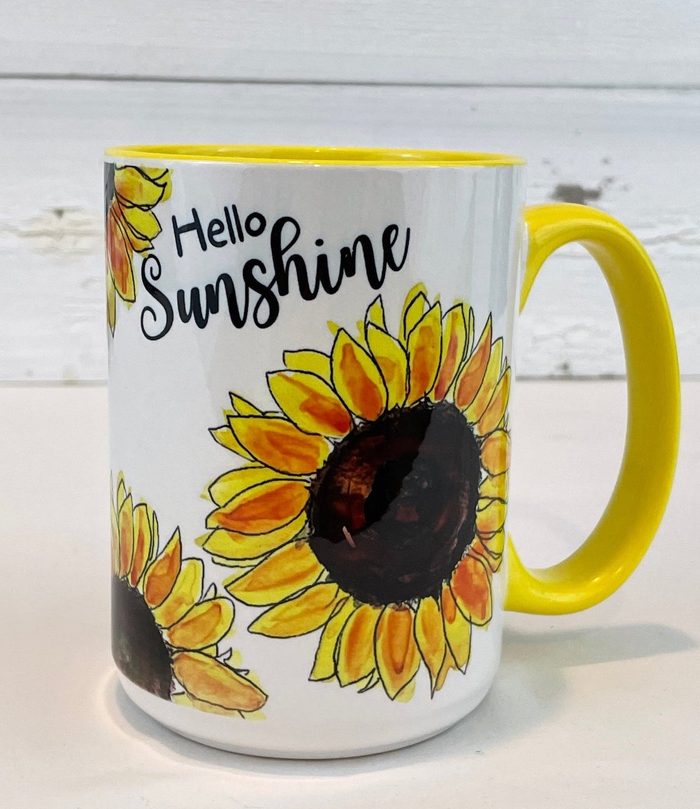 sunflower coffee mug