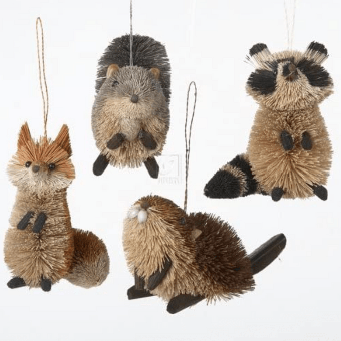 woodland animal ornaments