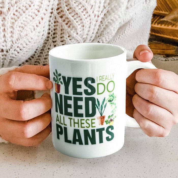 funny plant mug, plant gifts
