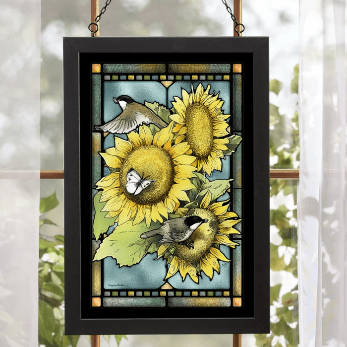 sunflower window panel