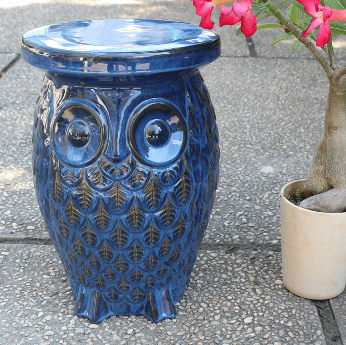owl garden stool