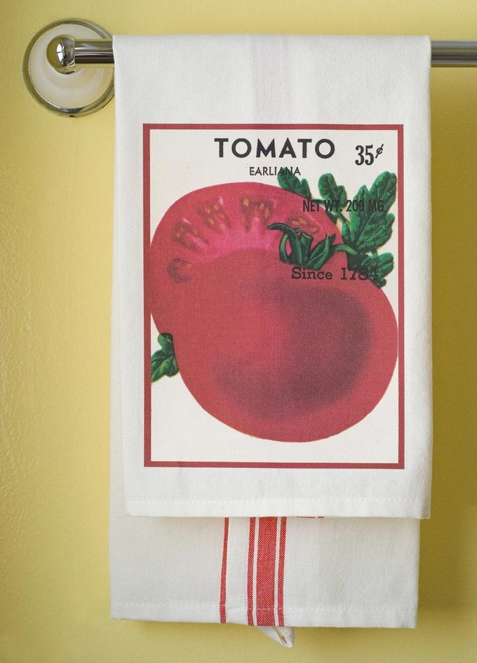 seed packet dish towel