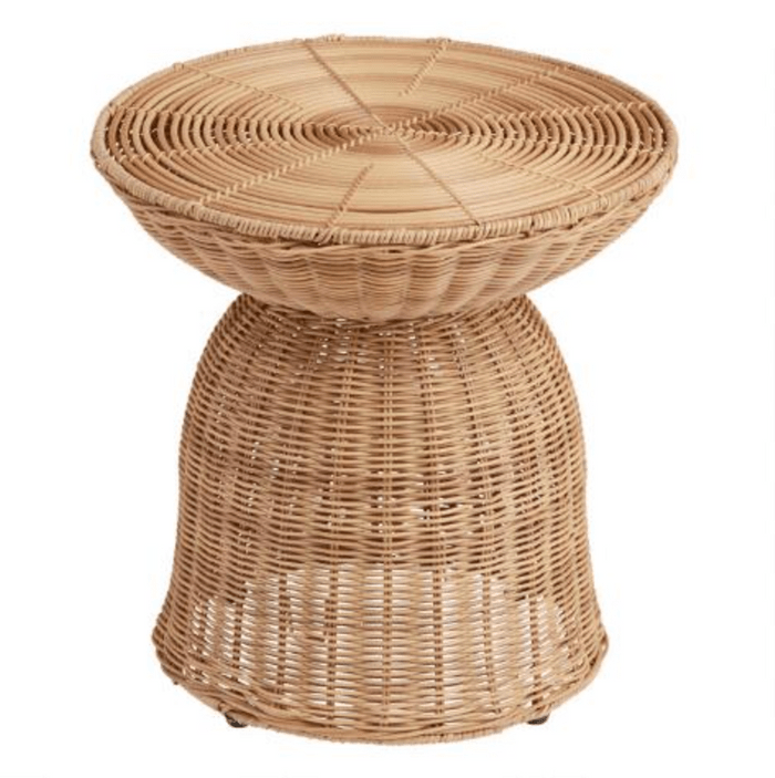 wicker accent table