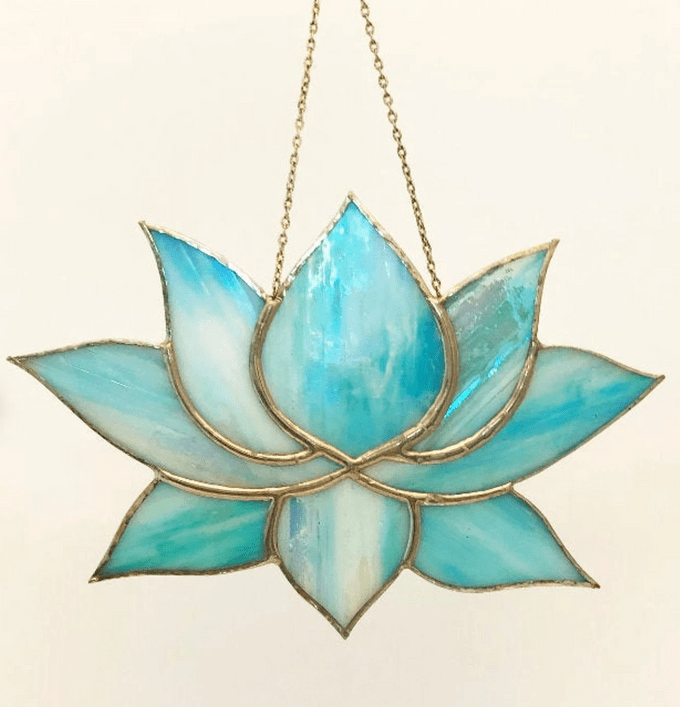 water lily stained glass