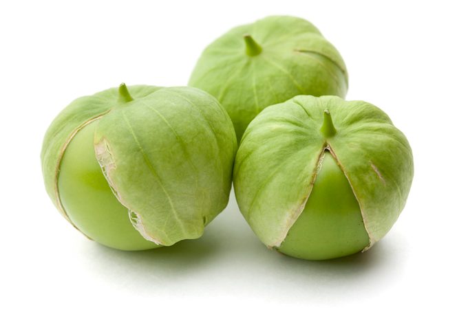 Tomatillos Isolated on White