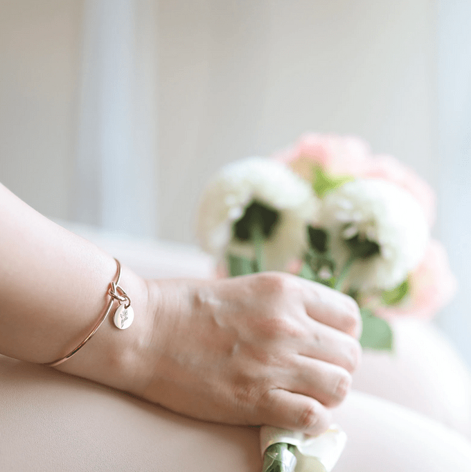 Chrysanthemum charm bracelet