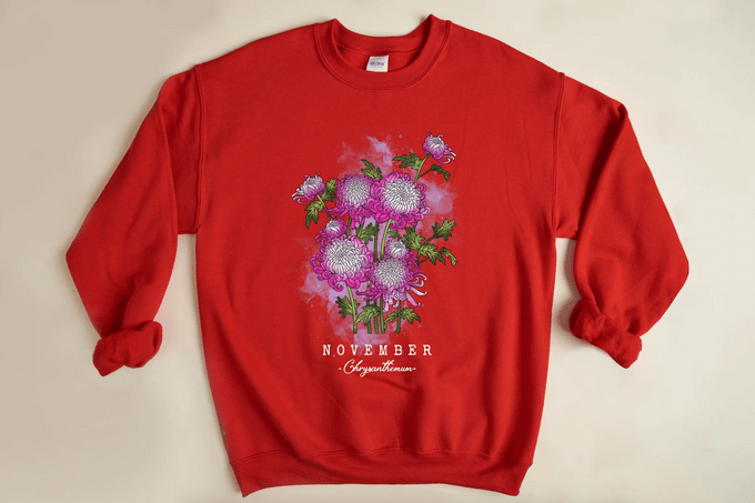 Chrysanthemum sweatshirt
