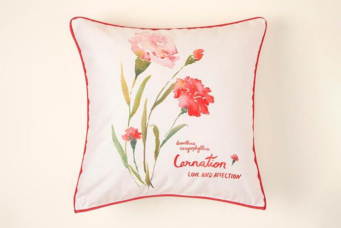 January Birth Month Flower Pillow