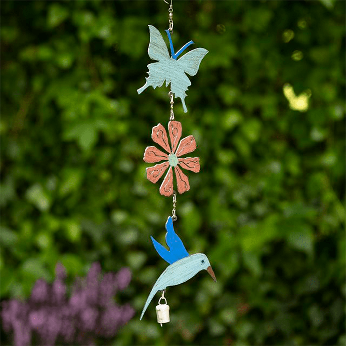 Bird Butterfly And Flower Wind Chime Ecomm Via Uncommongoods.com