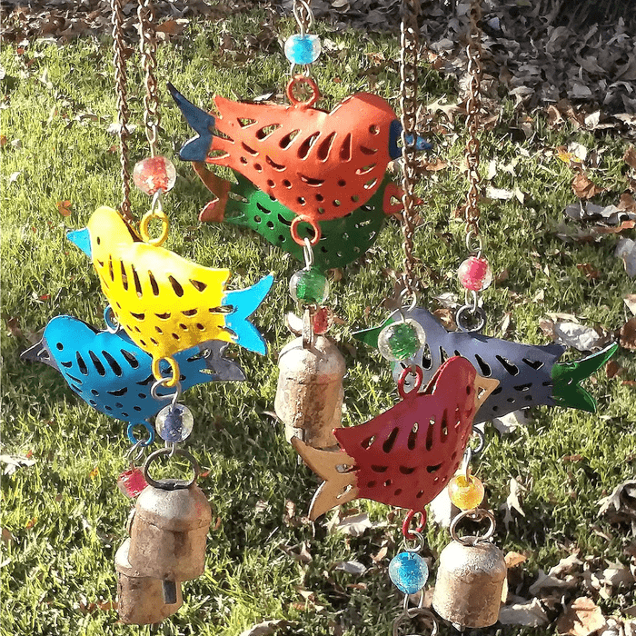 Carousel Of Colorful Birds Wind Chime Ecomm Via Etsy.com