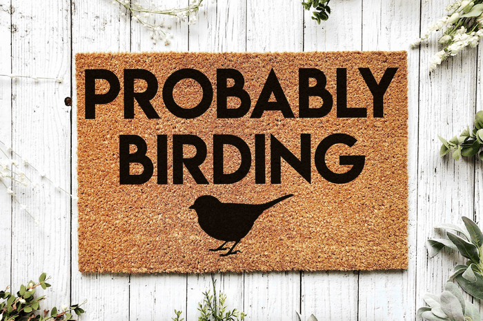 birding door mat