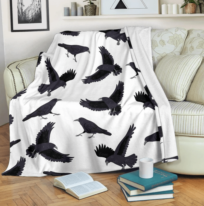 crow blanket, crow gifts