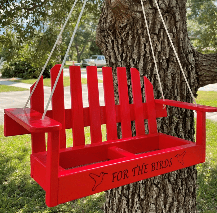 porch swing wooden bird feeder
