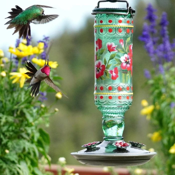 Antique Hummingbird Feeder Glass Ecomm Via Etsy.com