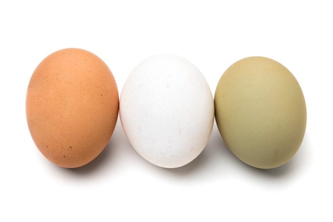 White, Brown And Green Eggs